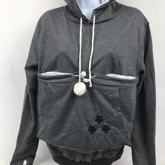 Fur Baby Hoodie Sz Med Removable Pouch Liner - Picture 5 of 7
